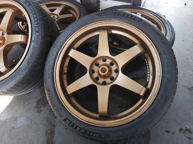 Rim 17 VOLK TE37SL Siap tayar WAJA PERDANA  PESONA