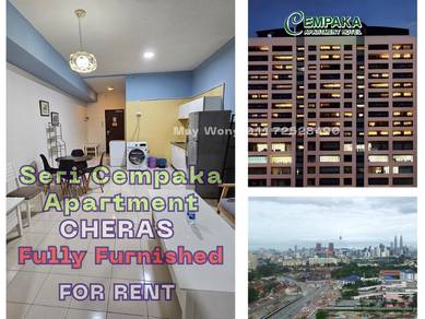 Seri Cempaka Apartment@Cheras_Full Furnished_MRT_Wifi_Move-in Ready✨