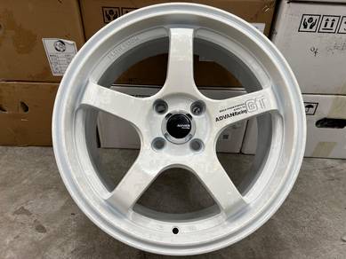 New rim 16x7jj advan GT white flow form myvi city