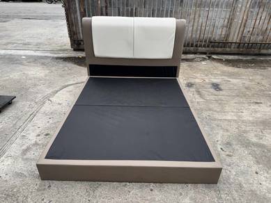 Divan Katil Queen Bed Frame Leather