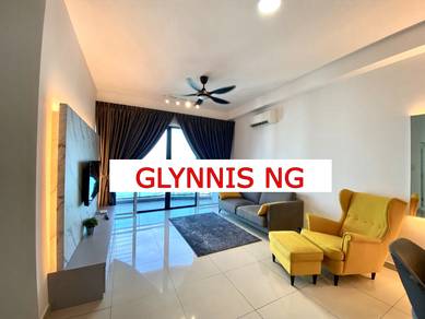Waterside 1300sf seaview furnished @ The Light Gelugor for rent