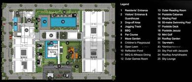 Large Condo X2 Residence Puchong for sale partly furnished