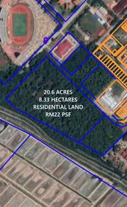 20.6 ACRES | 8.33 HECTARES Residential Land Kuala Selangor Stadium