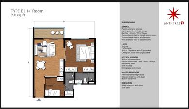 Geo Antharas Genting 731sf| Fully Furnished | 2 Room | Brand New