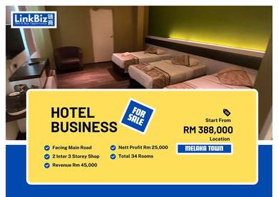 Melaka Town hotel business for sale
