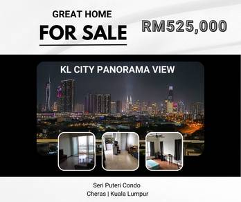 KLCC View, CORNER@ Seri Puteri Condo,Cheras, Fully Furnished, Near LRT