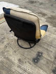 Steel Frame Leather Armchair Sofa 1 Seater