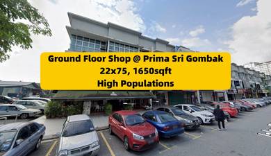 .🟥Prima Sri Gombak, 22x75🟥Ground Floor, High Populations, 1650sqft