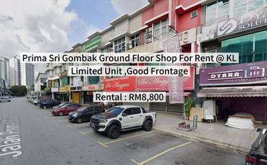 Good Frontage Ground Floor Shop For Rent ,Sri Gombak