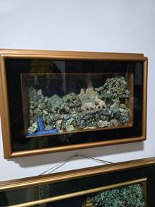 Myanmar  gemstone  framed art SLG