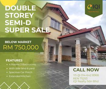 Bukit Rimau Double Storey Semi-D FREEHOLD Below Market Shocking Sale!!