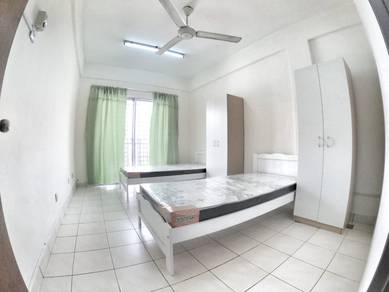 Bilik sewa Muslimah Saujana Apartment Sri Gombak/TERMASUK API&AIR|