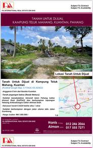Tanah untuk dijual @ Kampung Teluk Mahang, Kuantan, Pahang