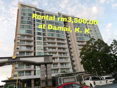 Jesselton Condominium to Let with 2 Car Parks, Damai, Kota Kinabalu.