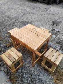 SeT MEJA MAKAN kayu pallet NEW...!!!!