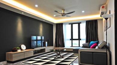【Fully Furnish】New last condo F/H monthly RM1k, Free all fee, 0%entry,