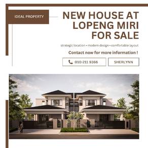 New Elegant Semi Detached for Sale at Lopeng Miri