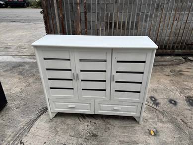4ft Solid Shoes Cabinet Rak Kasut Drawer Shelves