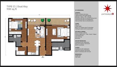 Geo Antharas Genting 1130sf| Fully Furnished | 2 Room | Dual Key