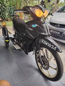 2 tayar kiri kanan siap lampu n besi2 pada motor