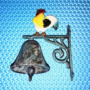 Vintage Cast Iron Rooster Hanging Door Bell