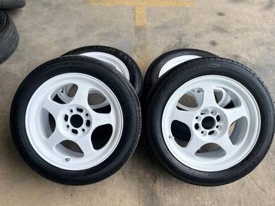 Sport rim second 15 evo siap tayar axia bezza myvi