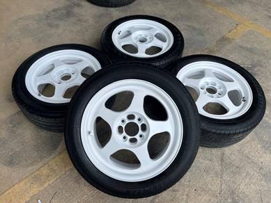 Sport rim second 15 evo siap tayar axia bezza myvi