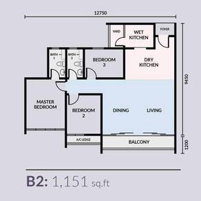 1152sqft Skyvilla, D Island Residence, Puchong *D'Island