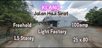 Klang Jalan Haji Sirat Kampung Batu Belah Freehold 1.5 Storey Factory