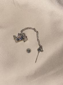 ear cuff with chain earring