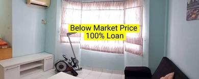 100% LOAN MURAH Desa Dua Apartment Aman Puri Kepong Sri Damansara