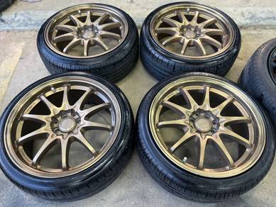 Sport rim second 17 Ce28 siap tayar myvi jazz waja