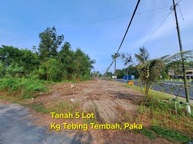 Tanah 5 Lot, Kg Tebing Tembah, Paka (Tepi Jalan Utama)