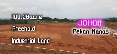 Johor Light & Medium Industrial Land 100acre Freehold Pekan Nana