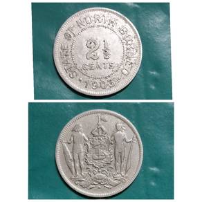 Duit Syiling Lama 2 1/2 Sen 1903 Old Coin Asli Ori