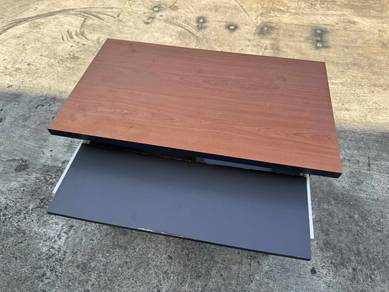 Mobile Meja Computer Table Study Desk Rack Shelves
