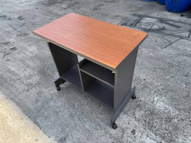 Mobile Meja Computer Table Study Desk Rack Shelves