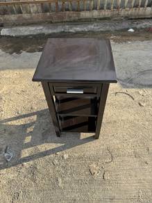 Solid Side Table Drawer NightStand Cabinet