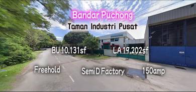 Taman Industri Pusat Bandar Puchong Freehold Adjoining Semi D Factory