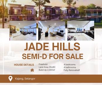 Jade Hills Kajang Cluster Semi-D Freehold Renovated Gem 🛠️ Lifestyle