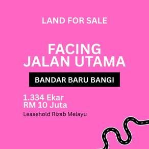 RARE Tanah Tepi Jalan Utama Seksyen 10 Bangi