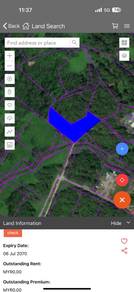 16.5 Mile Semanggang Road Second Road Agricultural Land  For Sale