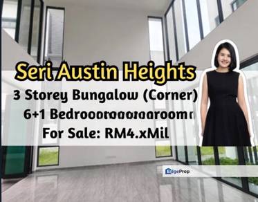 Taman Austin Heights, Johor Bahru, Johor, 3 Storey Bungalow, Corner