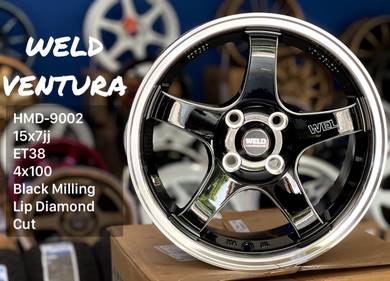 New Rim Weld Ventura 15 Inch Black Milling