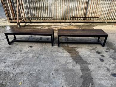 5ft Steel Frame Solid Bench Sofa Waiting Stool Ban