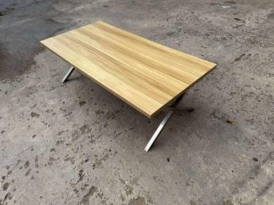 4x2ft Stainless Steel Frame Coffee Table Meja Kopi