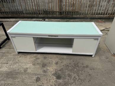 6ft Tempered Glass TV Cabinet Console Rack