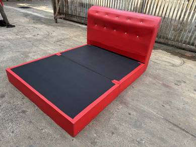Leather Divan Katil Queen Bed Frame