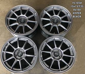 USED RIM TC105X 15inch H/BLACK MYVI ALZA VIOS CITY