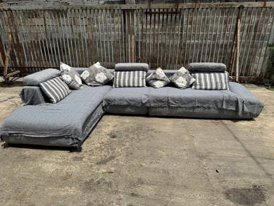 12x7ft Deep Sofa L 4-6 Seater Fabric